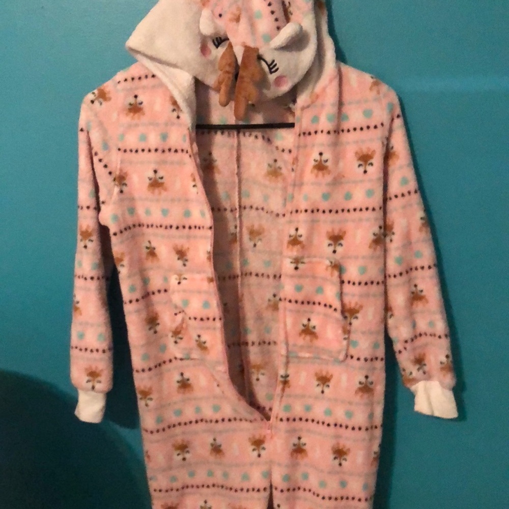 Kids deer night onesie
